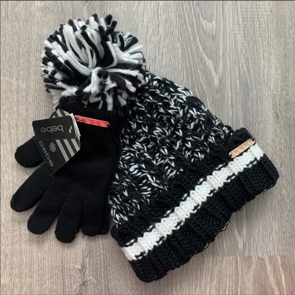 NWT Bebe Pom-Pom Hat and Gloves Set - Picture 2 of 5